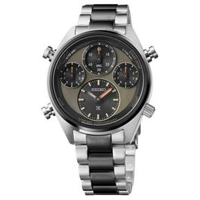 Reloj Seiko Prospex Speedtimer Solar Plateado, negro y gris Cronógrafo Hombre SFJ005P1