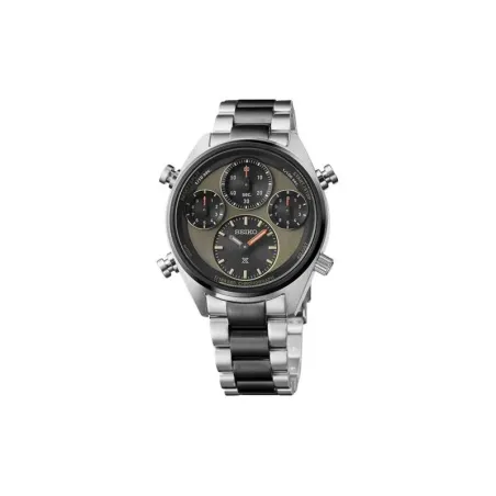 Reloj Seiko Prospex Speedtimer Solar Plateado, negro y gris Cronógrafo Hombre SFJ005P1