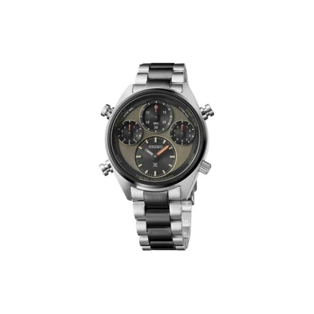 Reloj Seiko Prospex Speedtimer Solar Plateado, negro y gris Cronógrafo Hombre SFJ005P1