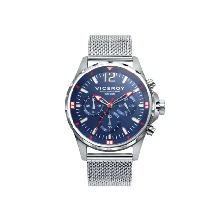 Reloj Viceroy Heat Hombre Cronógrafo Plateado y Azul  401247-35