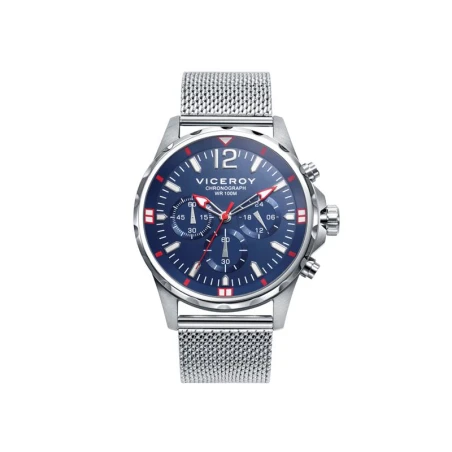 Reloj Viceroy Heat Hombre Cronógrafo Plateado y Azul  401247-35