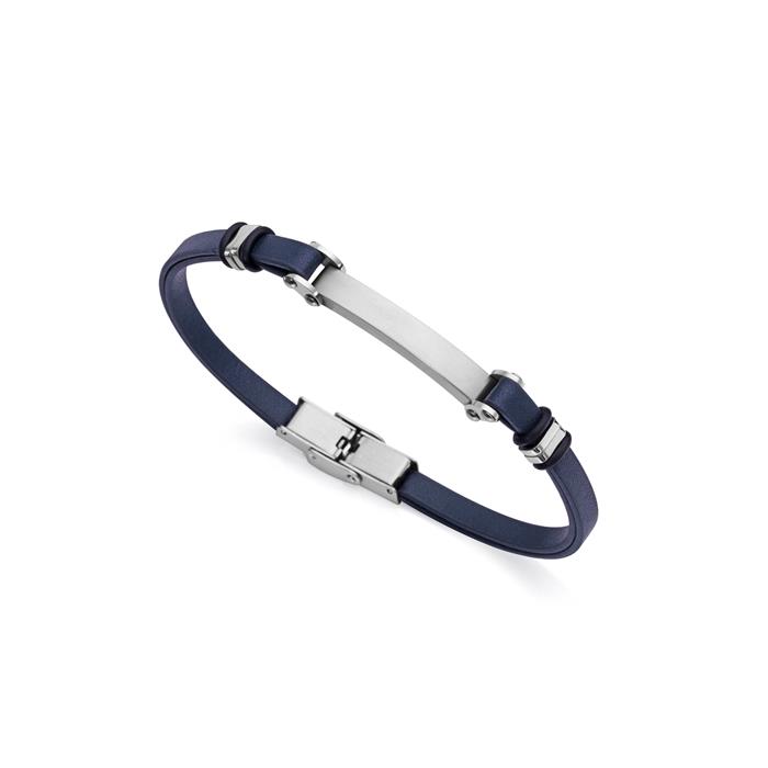 Pulsera Viceroy Fashion Heat Hombre Piel Azul Acero Inoxidable 75324P01013