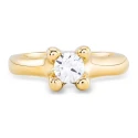 Anillo UNOde50 Cosmos Baño Oro y Circonita Blanca ANI0804BLNORO