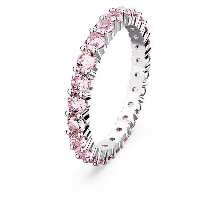 Anillo Swarovski Matrix Baño Rodio y Cristales Rosa 5658852