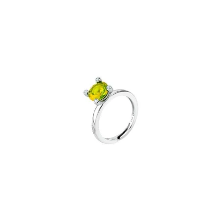 Anillo Lotus Silver Mujer Plata Circonita Amarillo LP1710-3/8