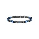 Pulsera Maserati Hombre Acero Inoxidable metalizado y Azul Cerámica JM221ATZ01