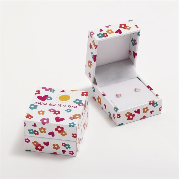 Pendientes Agatha Ruiz de la Prada New Bebé Mariposa Plata Baño Oro, Esmalte azul y Circonita 050NBED