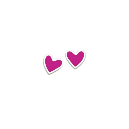 Pendientes Agatha Ruiz de la Prada Corazón Plata Magenta 001ROS