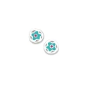 Pendientes Agatha Ruiz de la Prada Rigoberta Flor Plata y Esmalte Azul 017ROS