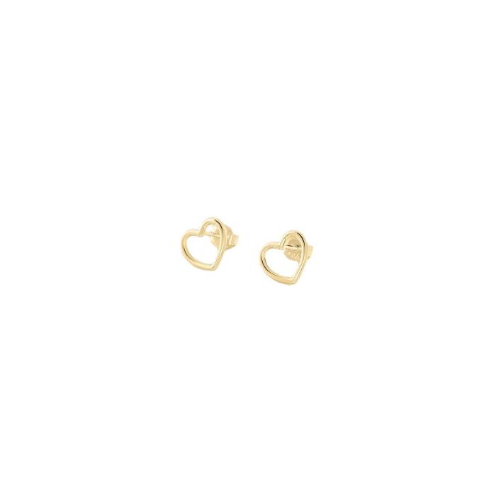 Pendientes Agatha Paris Fielcoeur Corazón Plata Baño Oro 02390507-157-TU