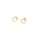 Pendientes Agatha Paris Fielcoeur Corazón Plata Baño Oro 02390507-157-TU