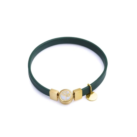 Pulsera Viceroy Fashion Eco Árbol de la Vida Acero Reciclado Baño Oro y Correa Vegana 75341P01016