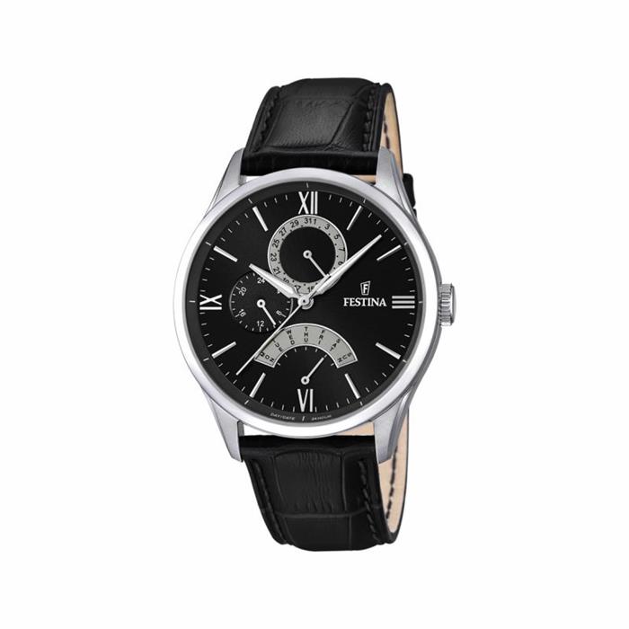 Reloj Festina Retro Negro y Plateado Multifunción Hombre F16823/2