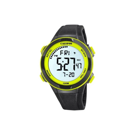 Reloj Calypso Digital Gris y Amarillo Hombre K5780/1