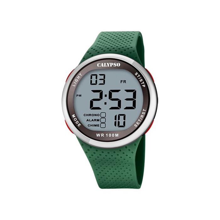 Reloj Calypso Color Splas Verde y Plateado Digital Hombre K5785/5