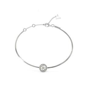 Pulsera Guess 4G Crush Acero Inoxidable Plateado y Cristales Brillantes JUBB04163JWRHS