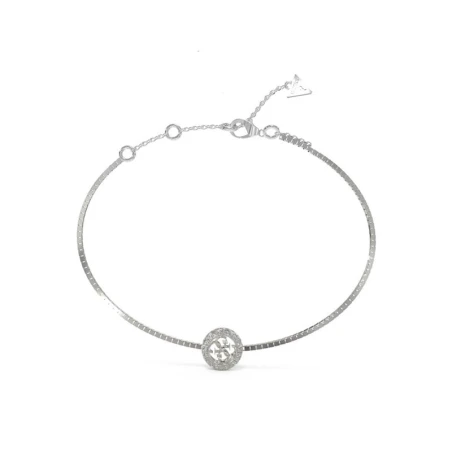 Pulsera Guess 4G Crush Acero Inoxidable Plateado y Cristales Brillantes JUBB04163JWRHS