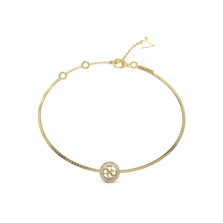 Pulsera Guess 4G Crush Acero Inoxidable Dorado y Cristales Brillantes JUBB04163JWYGS