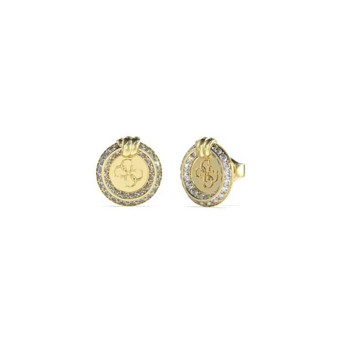 Pendientes Guess Knot You Acero Baño Oro y Cristales Brillantes JUBE04058JWYGT-U