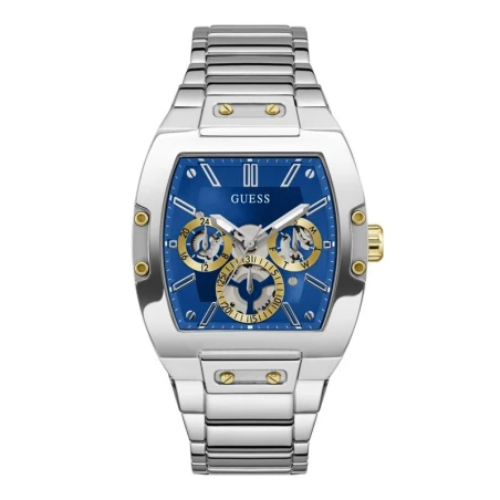 Reloj Guess Phoenix Plateado y Azul Multifunción Hombre GW0456G5