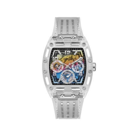 Reloj Guess Phoenix Plateado y Transparente Multifunción Hombre GW0499G3