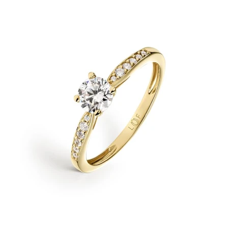 Anillo Litta Fiore Oro Amarillo 18Kt y Circonitas LRN-201-025