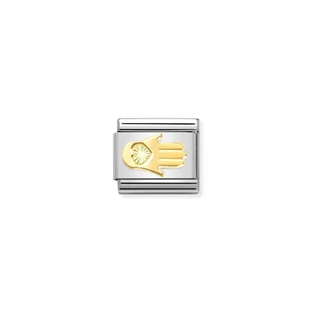 Composable Classic SIMBOLOS acero y oro 750 Mano Diamantada