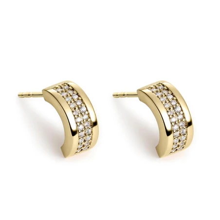 Pendientes Litta Fiore Semi Criollas Oro amarillo 18Kt y Circonitas LEA-201-009-UU