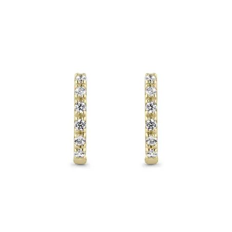Pendientes Litta Fiore Aro Oro Amarillo 18Kt y Circonitas LEA-201-014-UU
