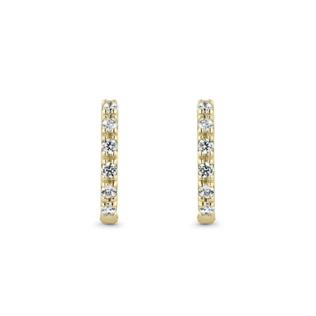 Pendientes Litta Fiore Aro Oro Amarillo 18Kt y Circonitas LEA-201-014-UU