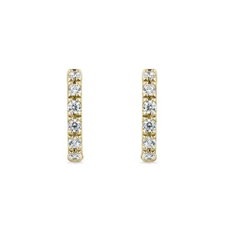 Pendientes Litta Fiore Aro Oro Amarillo 18Kt y Circonitas LEA-201-015-UU