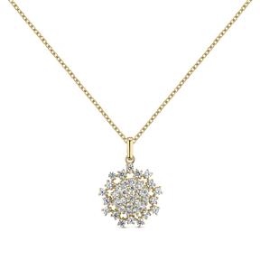Gargantilla Litta Fiore Rosetón Oro Amarillo 18Kt y Circonitas LNL-201-813-UU