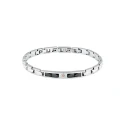 Pulsera Maserati Ceramic Acero Inoxidable Plateado y Cerámica Negra JM224ATZ40