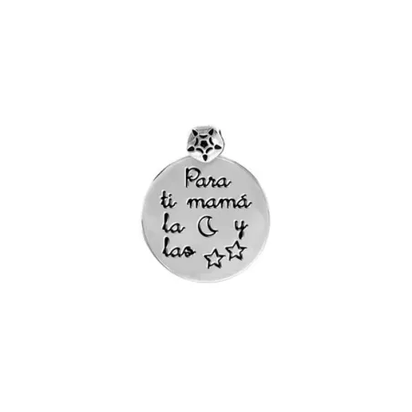 Colgante señora redonda. Para ti mamá la luna y las estrellas