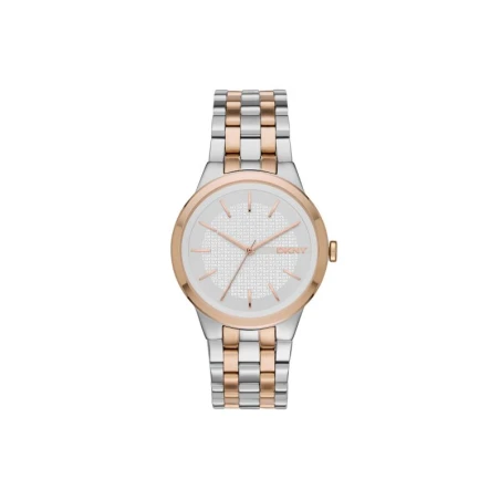 Reloj DKNY Park Slope Plateado y Rosado Analógico Mujer NY2464