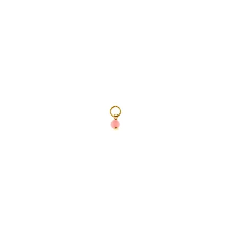 Charm Colgante Salvatore Plata Baño Oro y Cuarzo Rosa 213CH169
