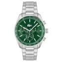 Reloj Lacoste Vancouver Plateado y Verde Cronógrafo Hombre 2011346