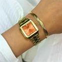 Reloj Cluse Gracieuse Petite Mujer Dorado y Naranja Analógico CW11807
