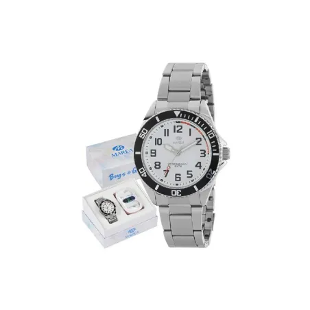 Reloj Marea Niño Comunión Plateado, Negro y Blanco Analógico y Auriculares Inalámbricos B41361/4