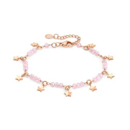 Pulsera Nomination Mon Amour Acero Baño Oro Rosa Estrellas y Cristales Rosa 027252/023