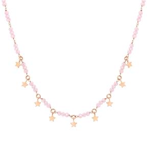 Collar Nomination Mon Amour Acero Baño Oro Rosa Estrellas y Cristales Rosa 027255/023
