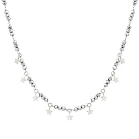 Collar Nomination Mon Amour Acero Inoxidable Estrellas y Cristales Grises 027254/023