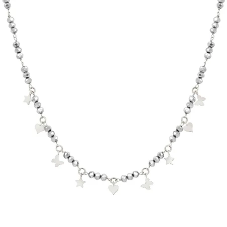 Collar Nomination Mon Amour Acero Inoxidable Estrellas, Corazones y Mariposas y Cristales Grises 027254/050