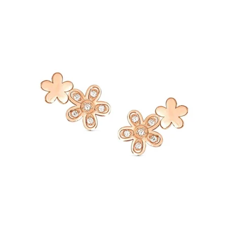 Pendientes Nomination Misstrendy Flores Acero Inoxidable Baño Rosado y Circonitas 029302/011