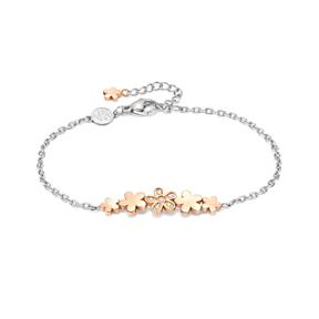 Pulsera Nomination Misstrendy Acero Inoxidable y Flores Baño Rosado con Circonitas 029300/011