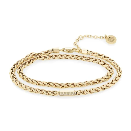 Doble Pulsera Tommy Hilfiger Acero Inoxidable Baño Oro y Circonitas 2780876