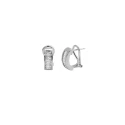 Pendientes Vidal&Vidal Aro Baño Plata y Circonitas Baguette R0964B