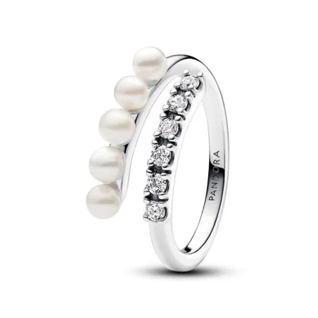 Anillo Pandora Abierto Perlas Cultivadas y Circonitas 193145C01