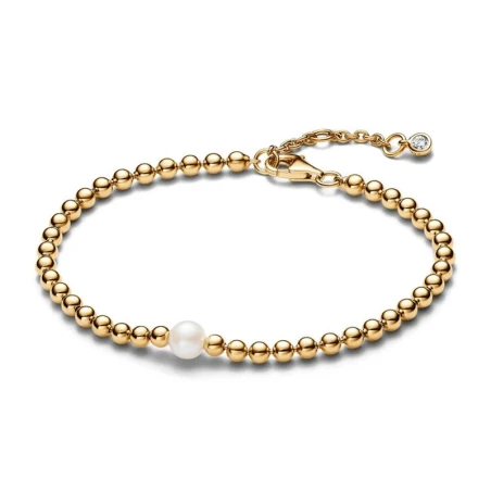 Pulsera Pandora Bolitas Baño Oro y Perla Cultivada Agua Dulce 563173C01
