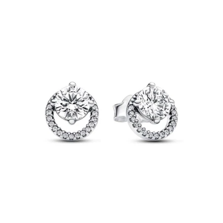 Pendientes Pandora Halo Redondo Brillante 291248C01